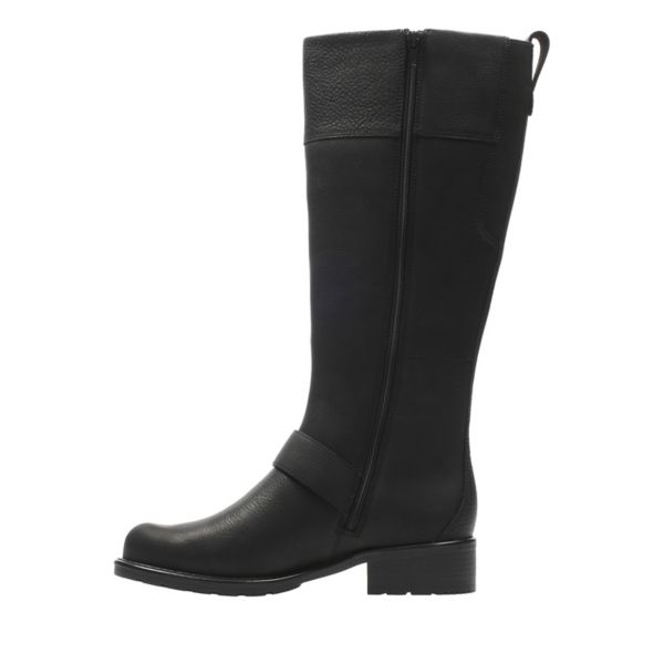 Clarks Womens Orinoco Jazz Knee High Boots Black | UK-8956147